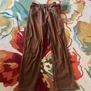 Hollister Ultra High-Rise Dad Jeans in Brown